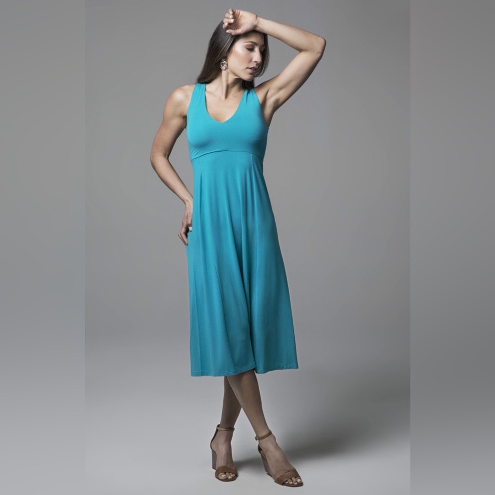 NWT Kira Grace V-Neck Midi Dress in size large